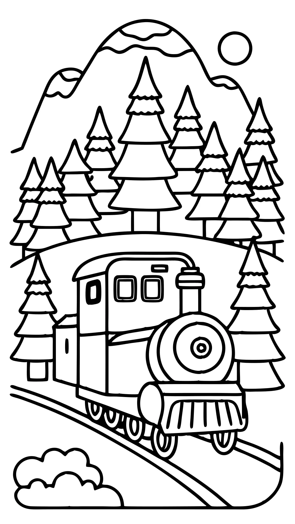 coloriage de train imprimable